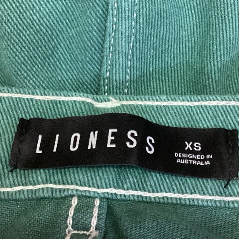 Lioness Miami Vice Green Wide Leg High Rise Baggy Oversized Cargo Denim Jeans Xs — image 5 of 6